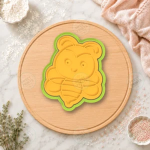 Cute Bee Character Cookie Cutter & Stamp