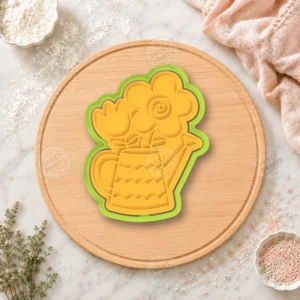 Flowers In Watering Can Cookie Cutter & Stamp