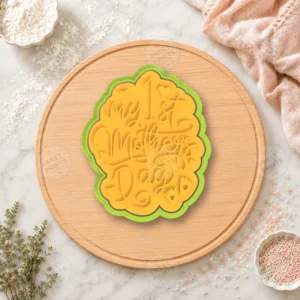 My First Mothers Day Text Cookie Cutter & Stamp