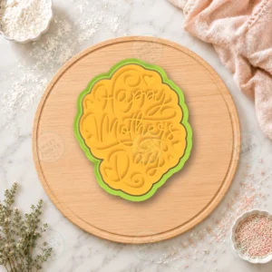 Happy Mothers Day Round Text Cookie Cutter & Stamp