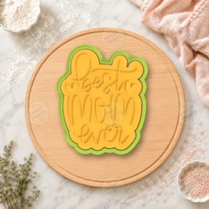 Best Mom Ever Oval Text Cookie Cutter & Stamp
