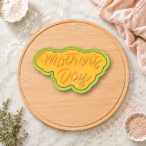Mothers Day Text Cookie Cutter & Stamp