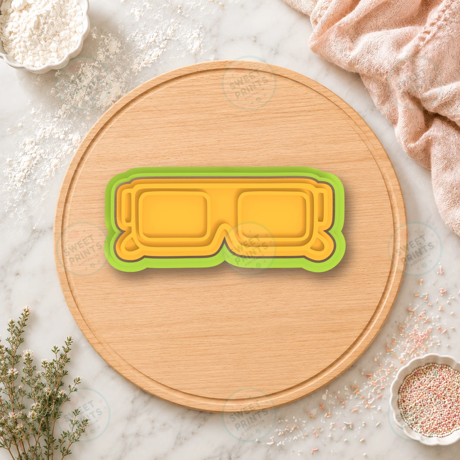 3d Glasses Cookie Cutter & Stamp cookie cutter