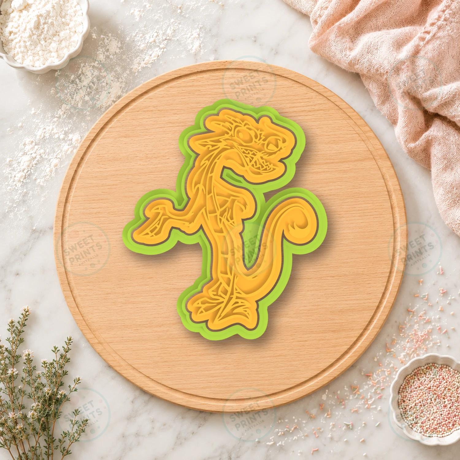 Mushu Dragon Character Cookie Cutter & Stamp cookie cutter