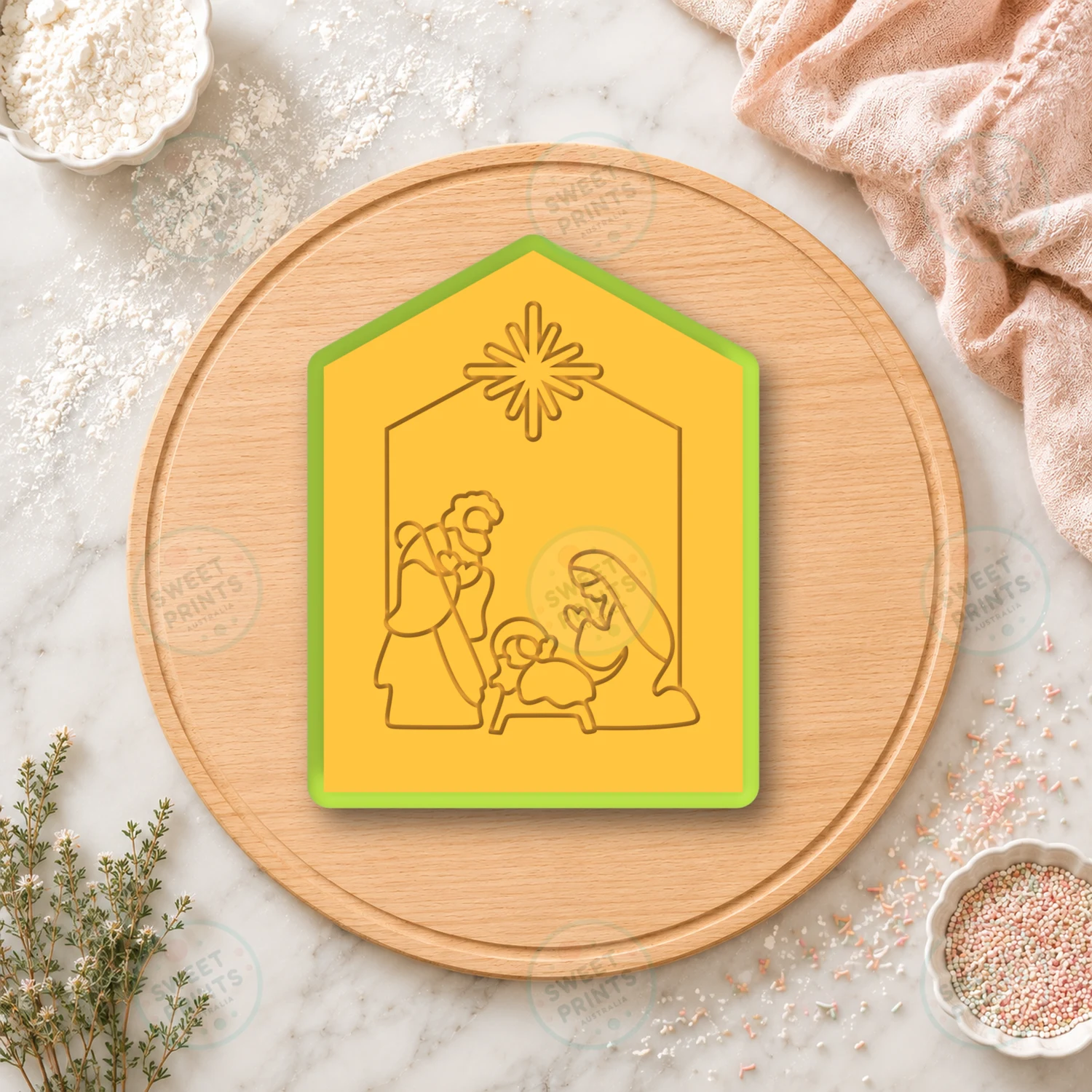 Nativity Scene Christmas Cookie Cutter & Stamp cookie cutter