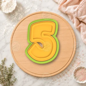 Number 5 Cookie Cutter & Stamp