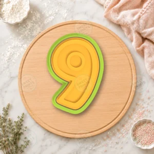 Number 9 Cookie Cutter & Stamp