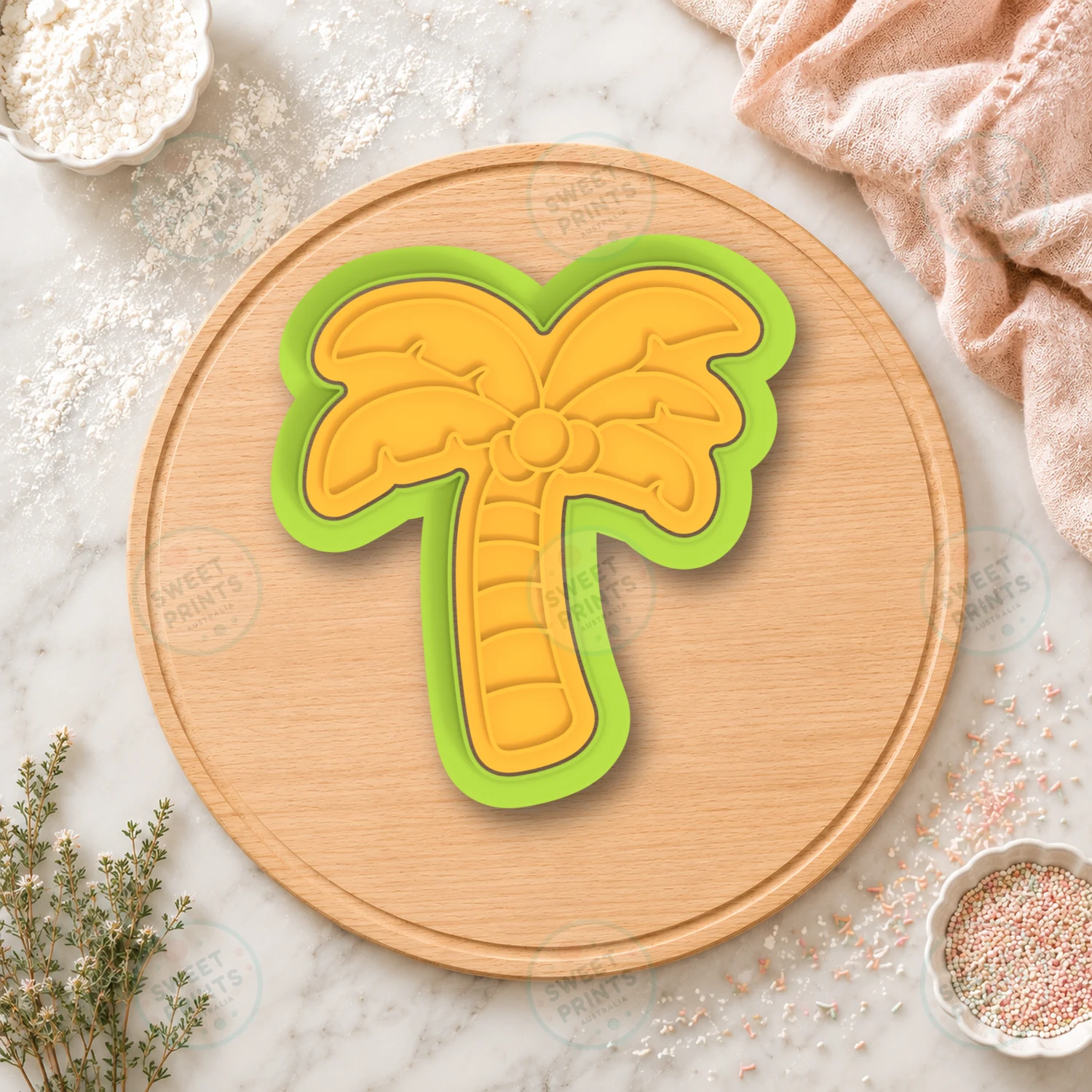 Palm Tree Cookie Cutter & Stamp cookie cutter