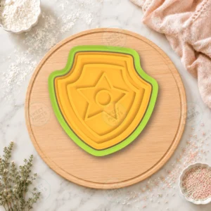 Police Shield Badge Cookie Cutter & Stamp