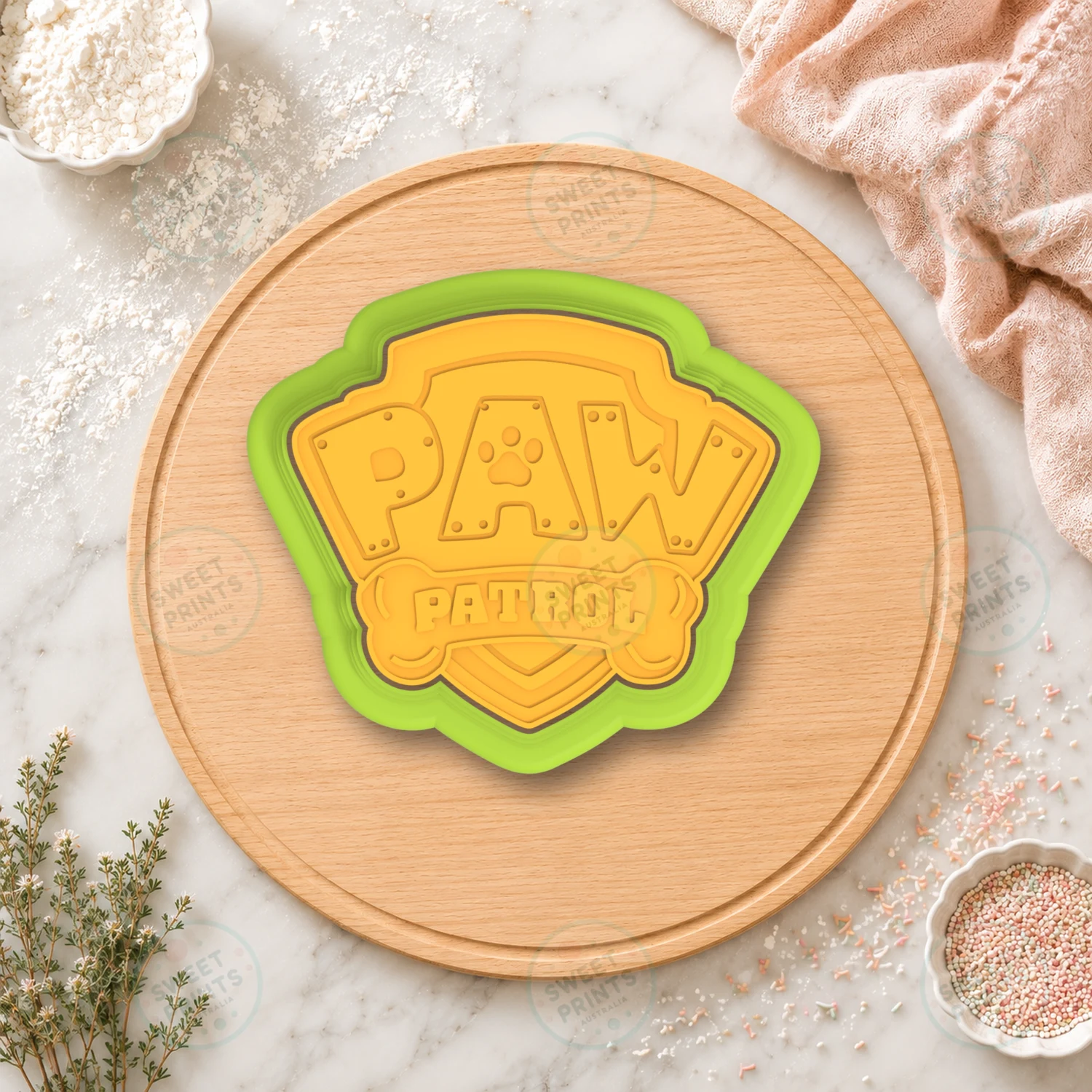 Paw Patrol Logo Cookie Cutter & Stamp cookie cutter