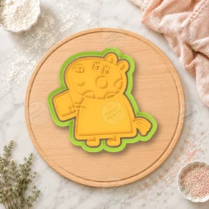 Pig With Phone Cookie Cutter & Stamp
