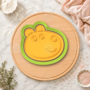 Peppa Pig Face Cookie Cutter & Stamp