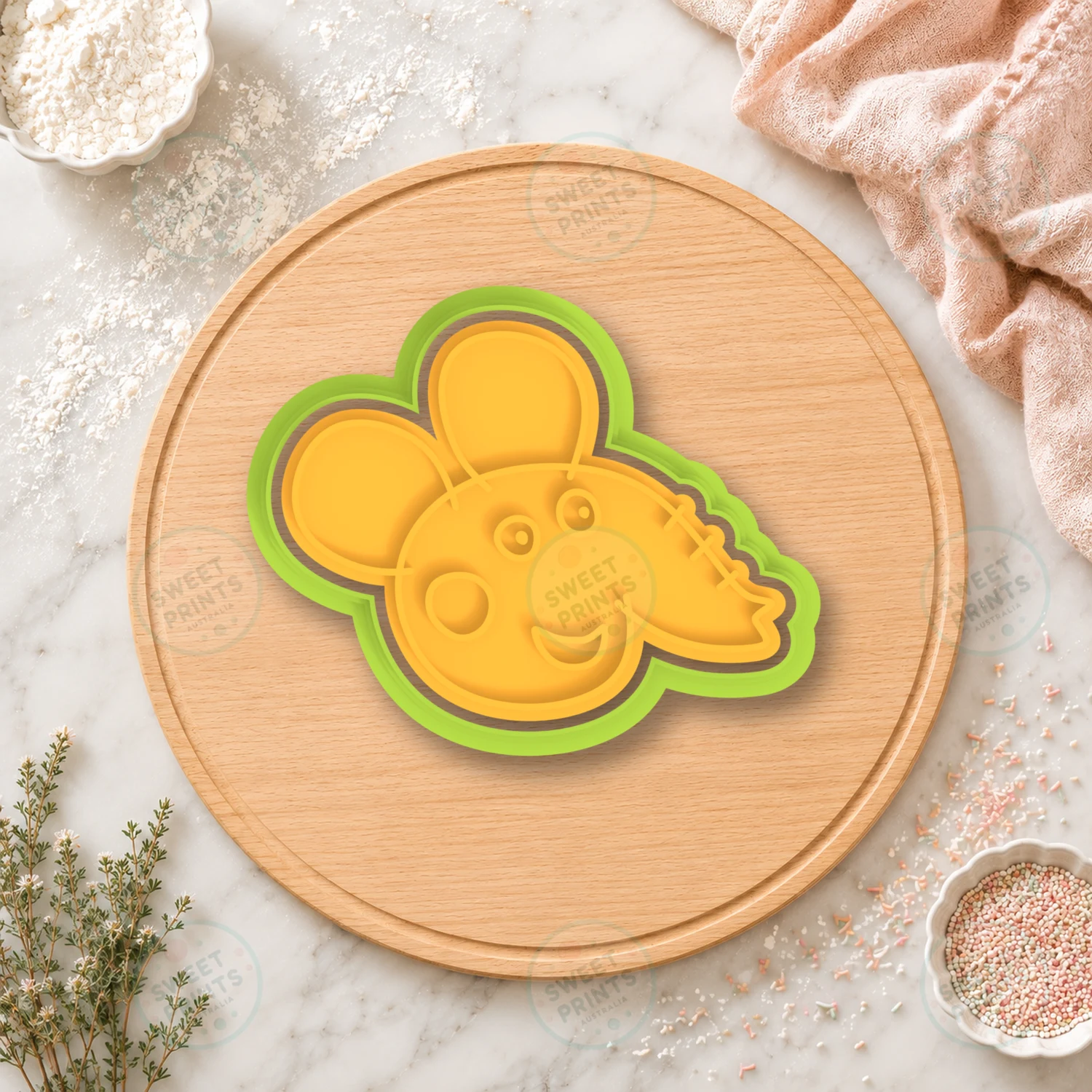 Elephant Face 2 Cookie Cutter & Stamp cookie cutter