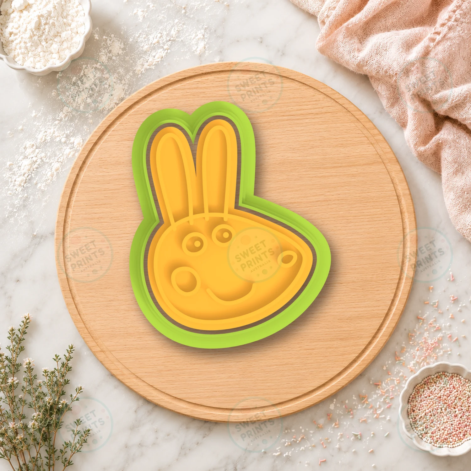 Rabbit Face 1 Cookie Cutter & Stamp cookie cutter