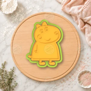 Pig With Eyelashes Cookie Cutter & Stamp