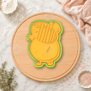 Striped Face Character 2 Cookie Cutter & Stamp