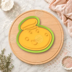 Pig With Cap Face Cookie Cutter & Stamp