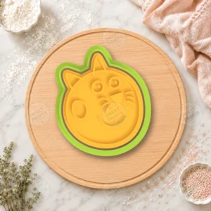 Cat Face 5 Cookie Cutter & Stamp