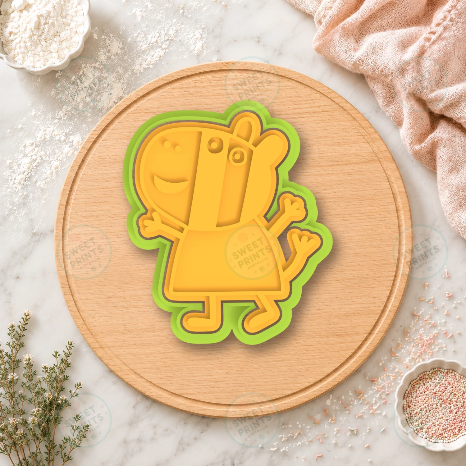 Rebecca Rabbit Cookie Cutter & Stamp cookie cutter