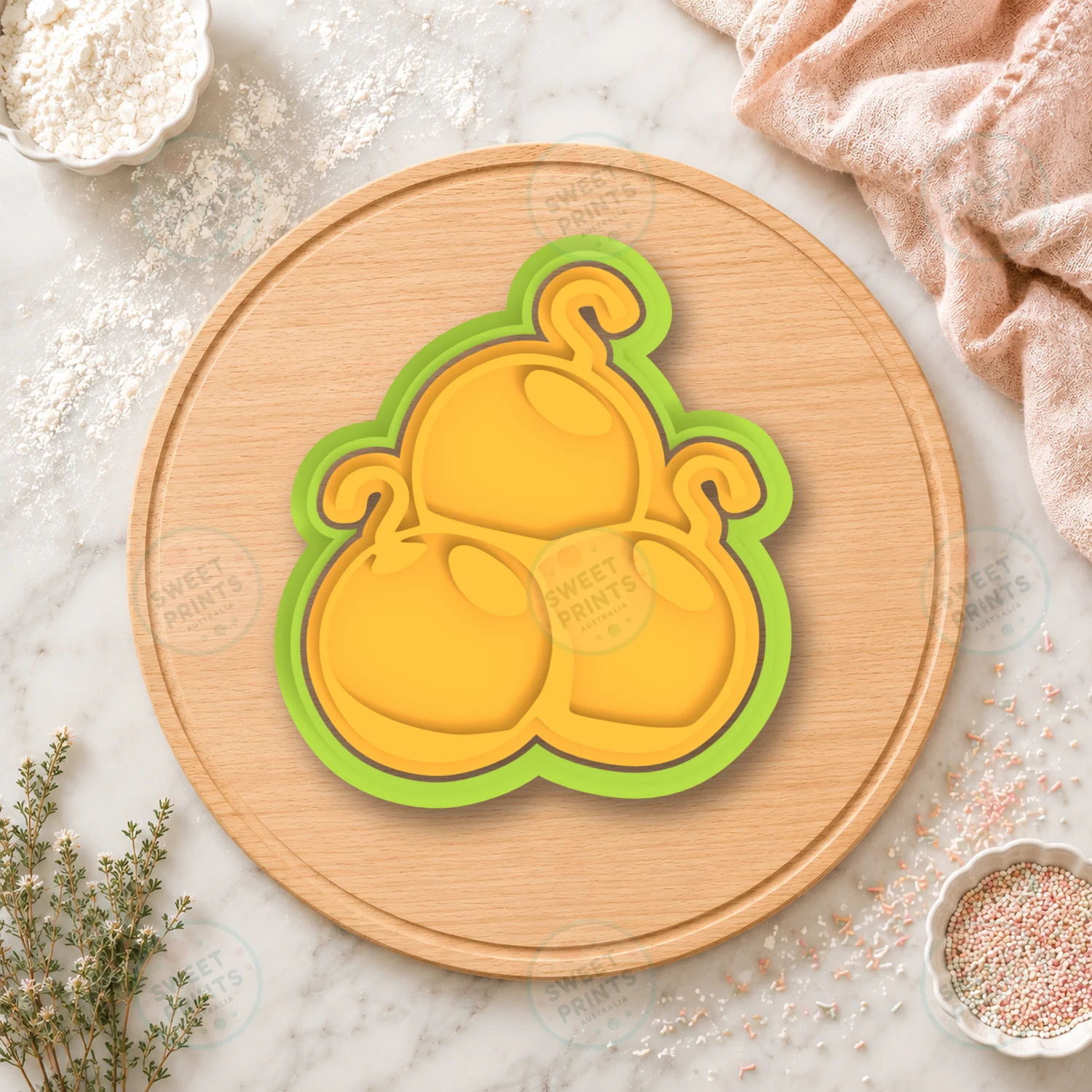 Apple Core Cookie Cutter & Stamp cookie cutter