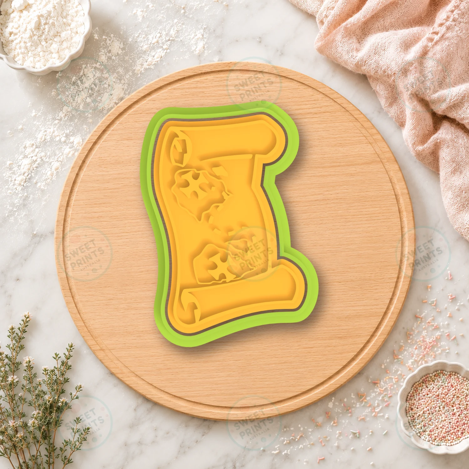 Treasure Map Cookie Cutter & Stamp cookie cutter