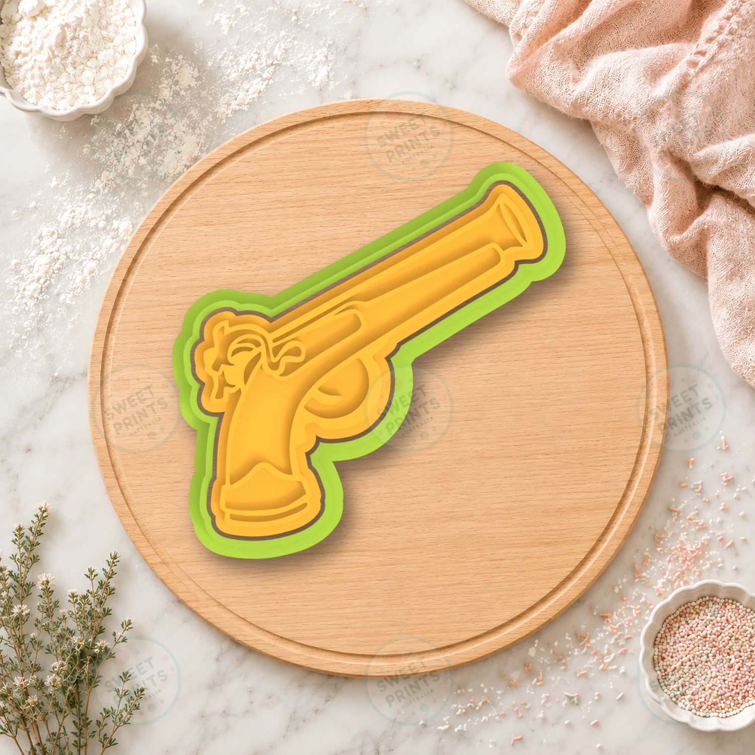 Musket Cookie Cutter & Stamp cookie cutter