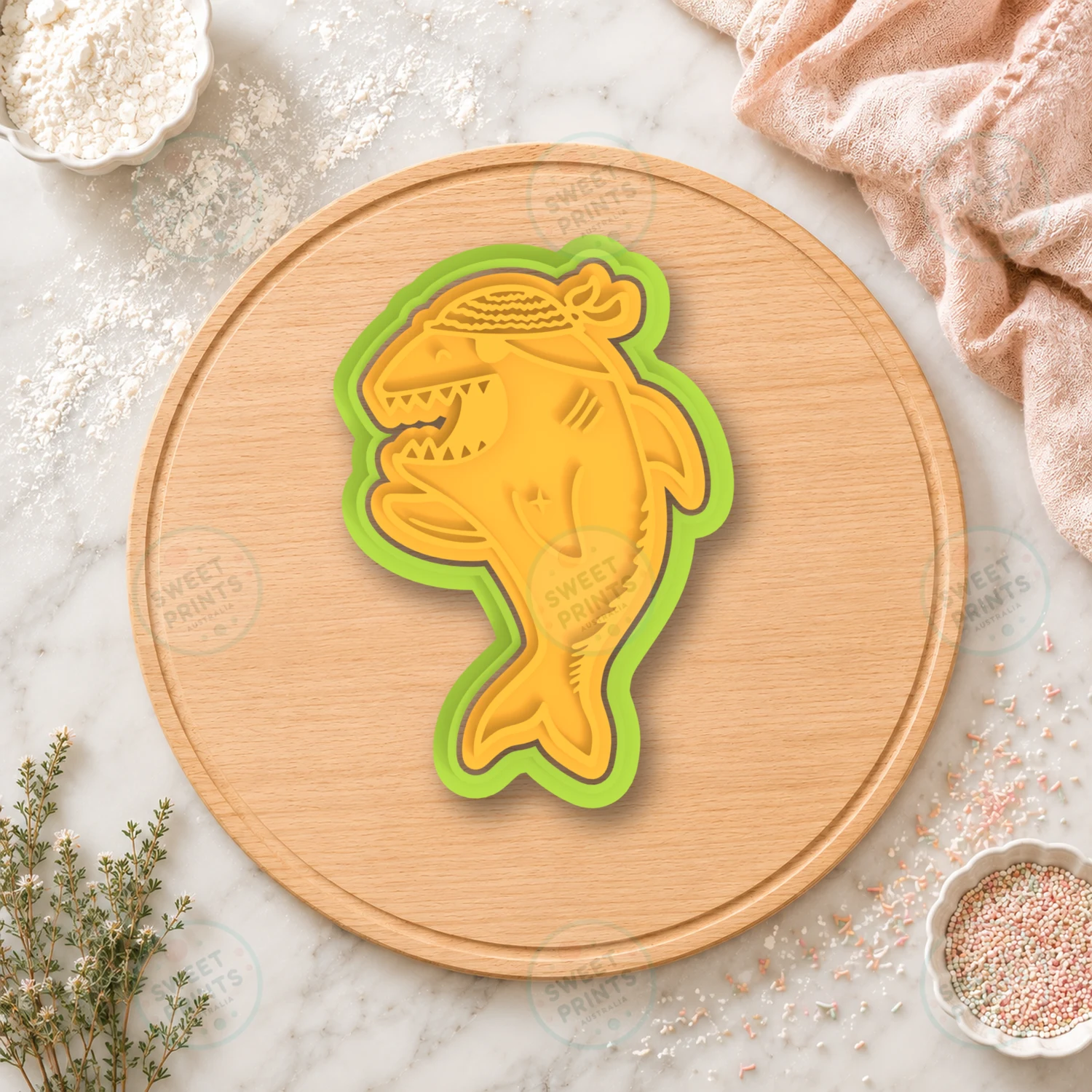 Pirate Shark Cookie Cutter & Stamp cookie cutter