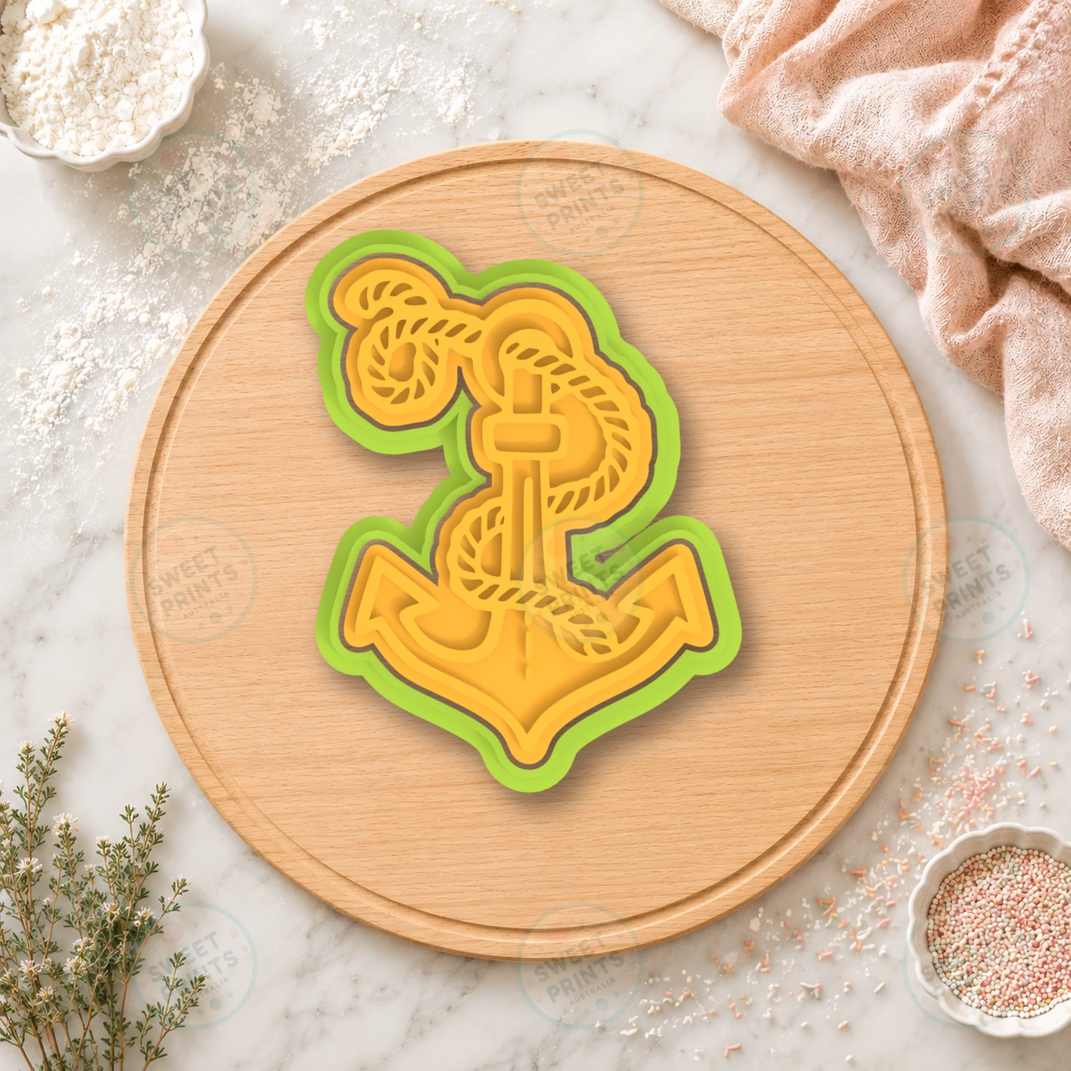 Anchor 3 Cookie Cutter & Stamp cookie cutter