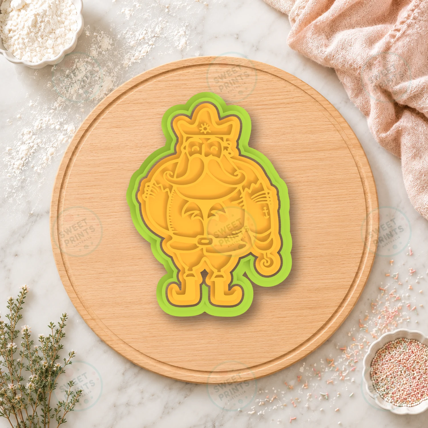 Pirate Captain Cookie Cutter & Stamp cookie cutter