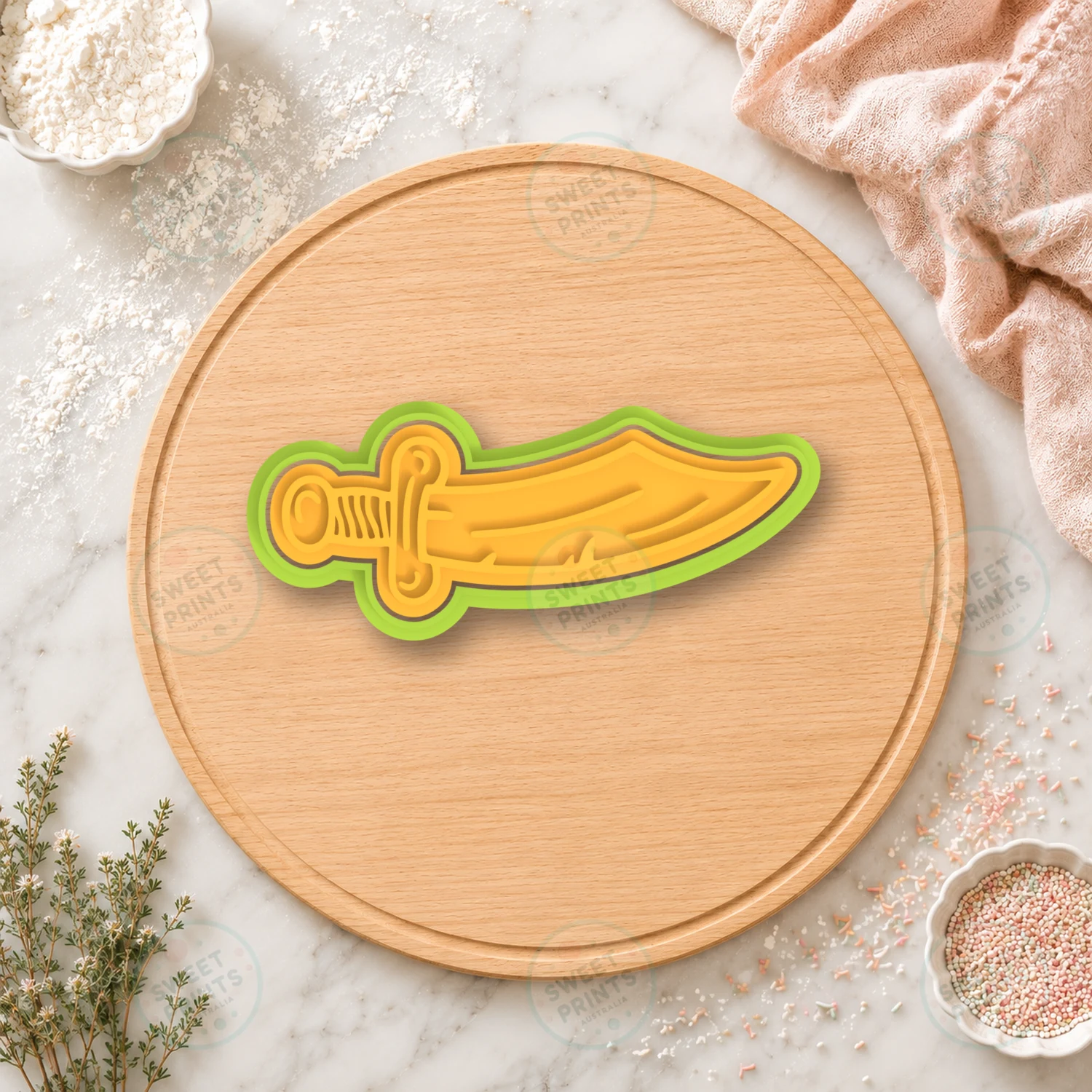 Dagger Cookie Cutter & Stamp cookie cutter