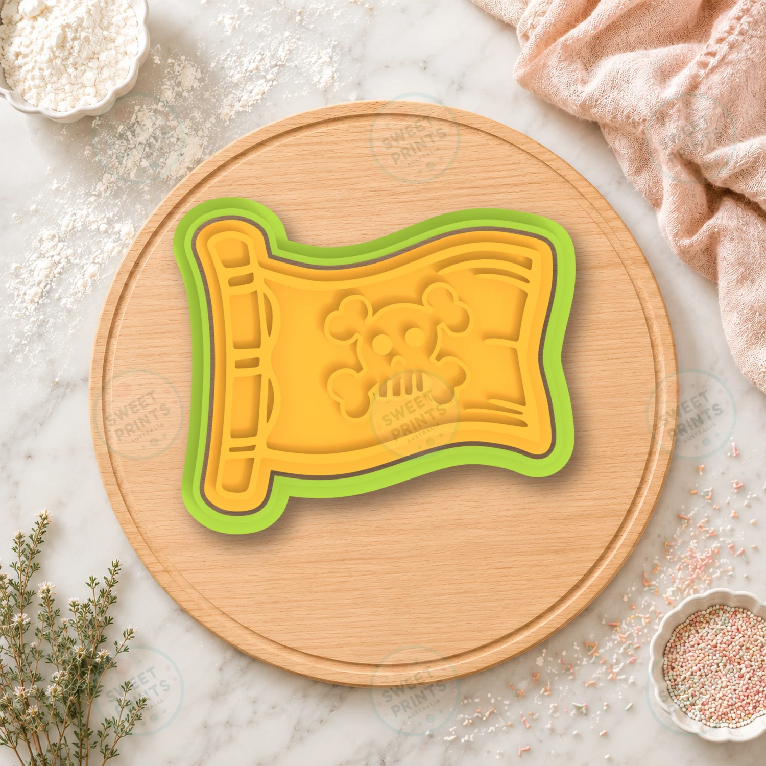 Pirate Flag 2 Cookie Cutter & Stamp cookie cutter