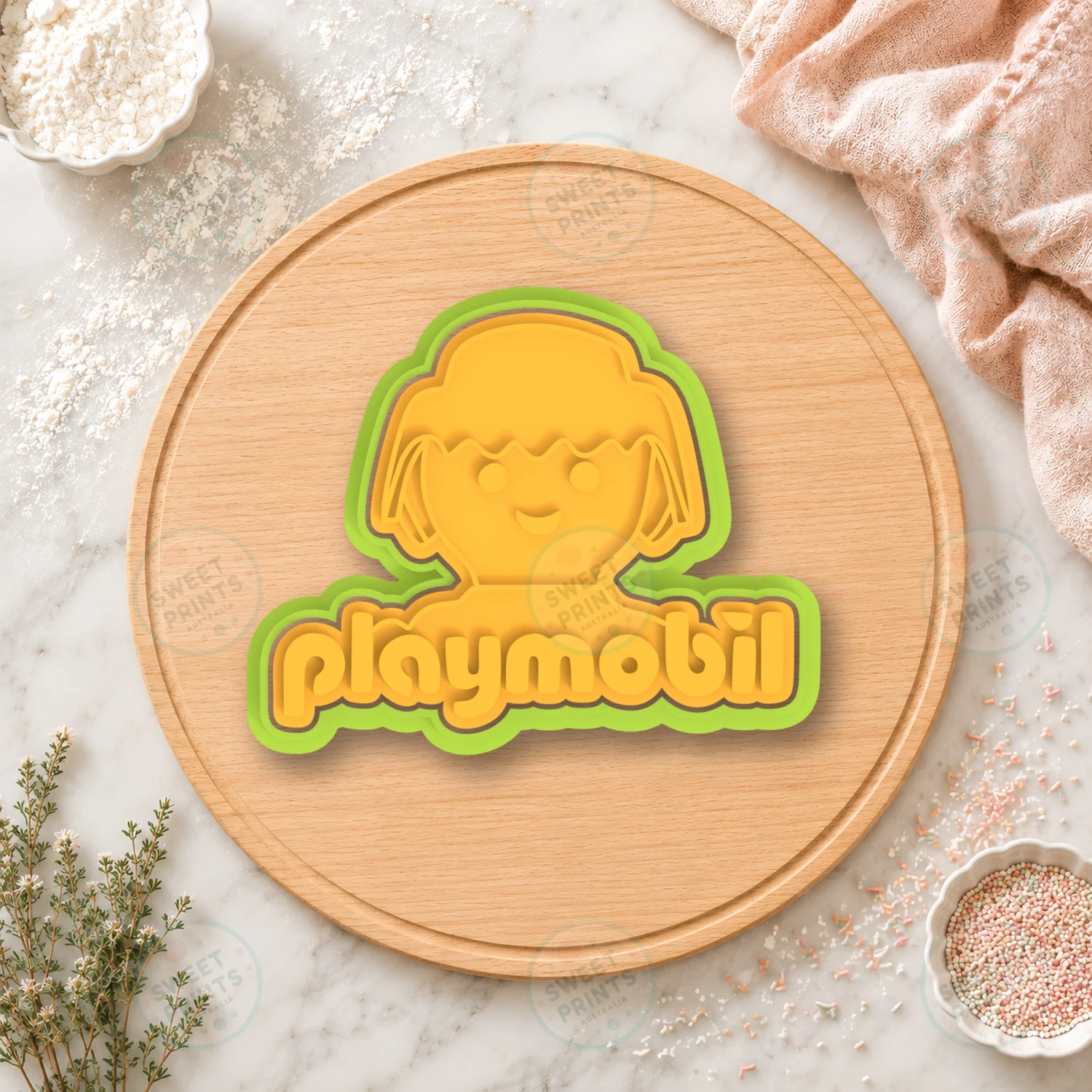Playmobil Logo Cookie Cutter & Stamp cookie cutter