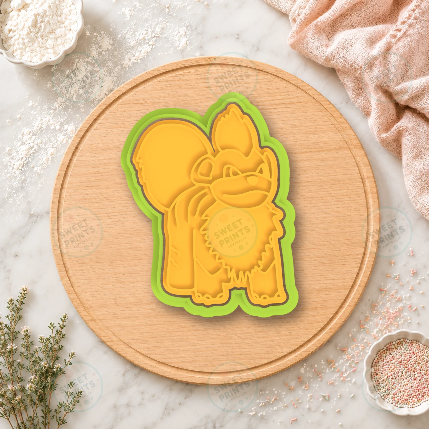 Growlithe Cookie Cutter & Stamp cookie cutter