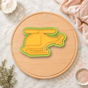 Police Helicopter Cookie Cutter & Stamp