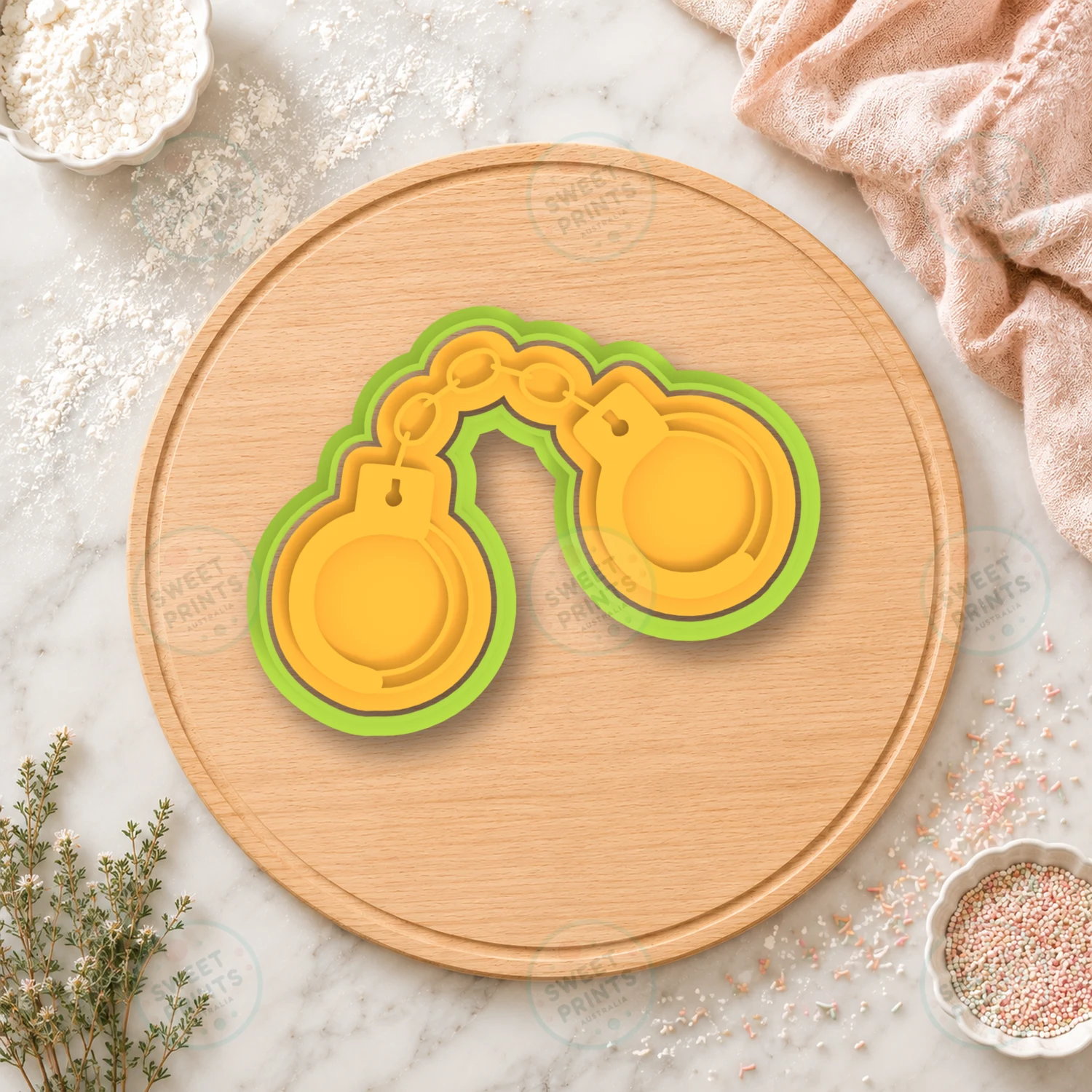 Handcuffs Cookie Cutter & Stamp cookie cutter