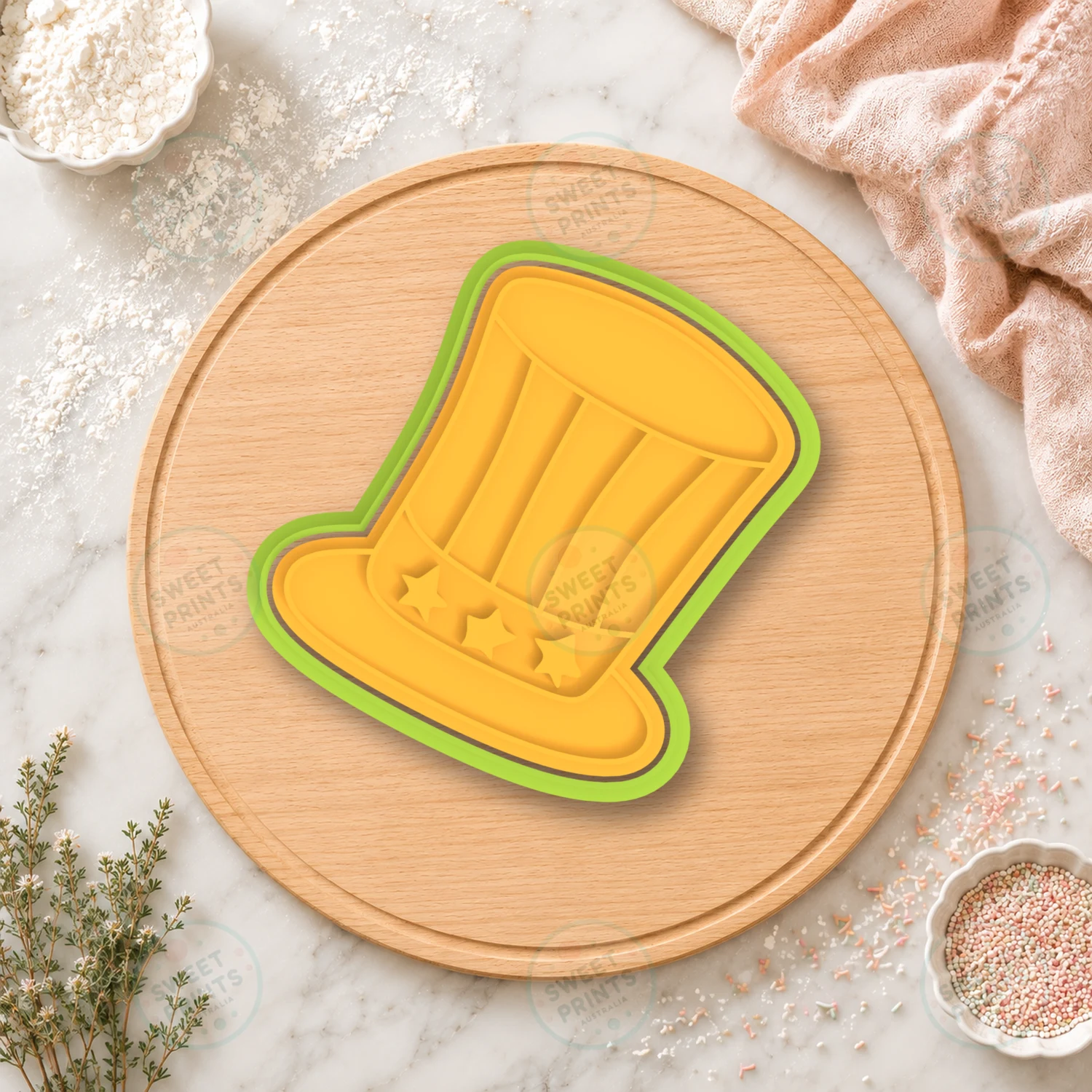 Uncle Sam Hat Cookie Cutter & Stamp cookie cutter