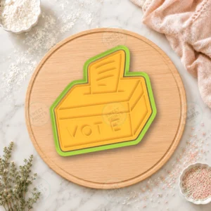 Vote Ballot Box Cookie Cutter & Stamp