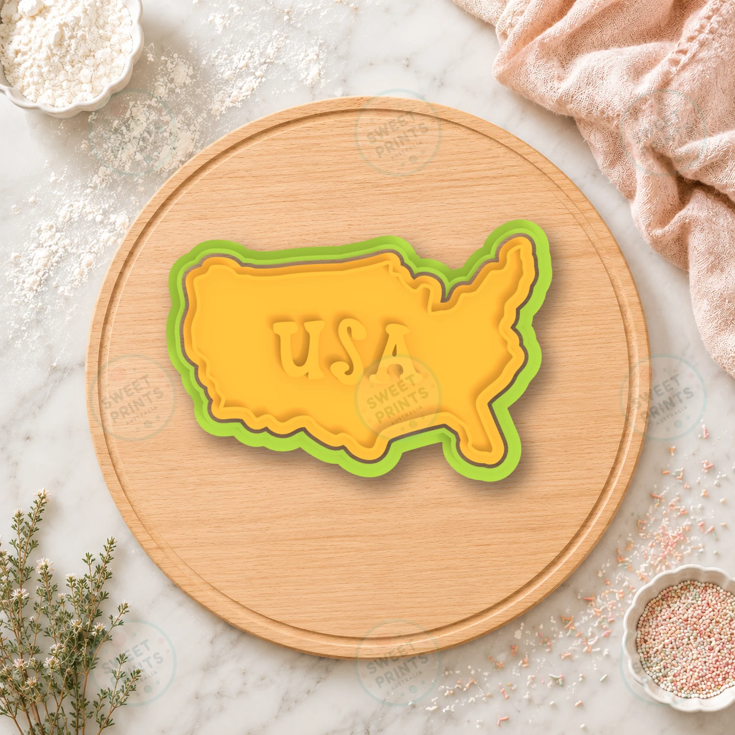 Usa Map Cookie Cutter & Stamp cookie cutter