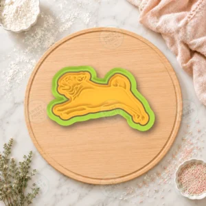 Pug Running Cookie Cutter & Stamp