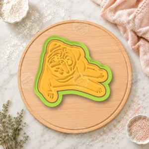 Pug Lying Down Cookie Cutter & Stamp