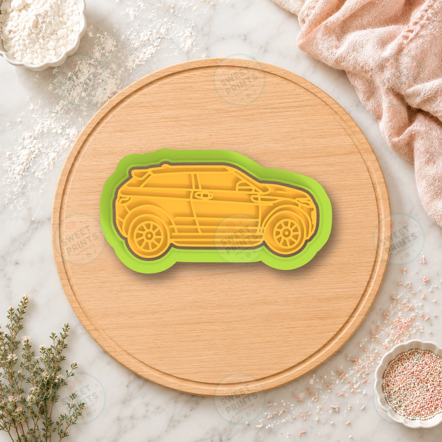 Range Rover Cookie Cutter & Stamp cookie cutter