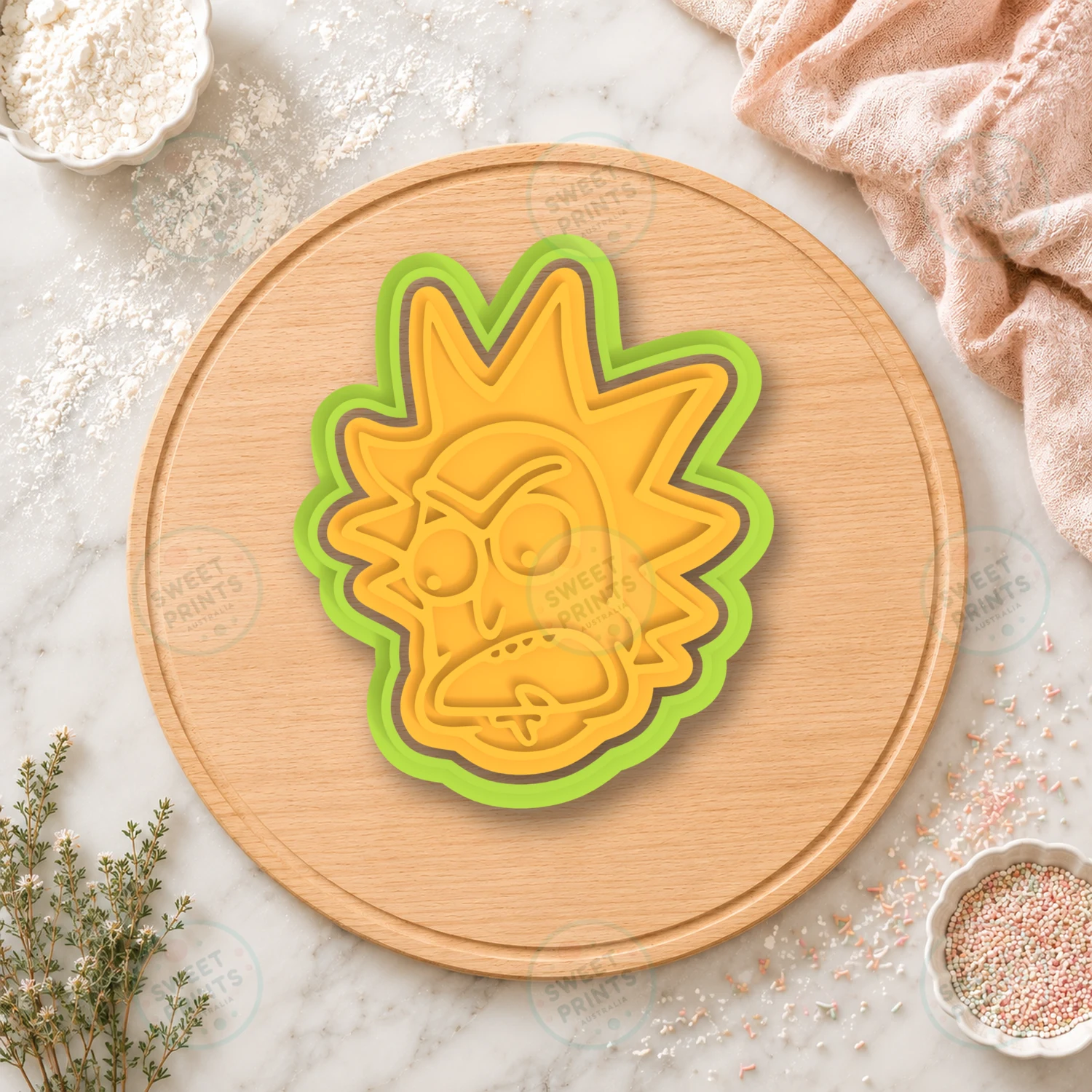 Rick Cookie Cutter & Stamp cookie cutter