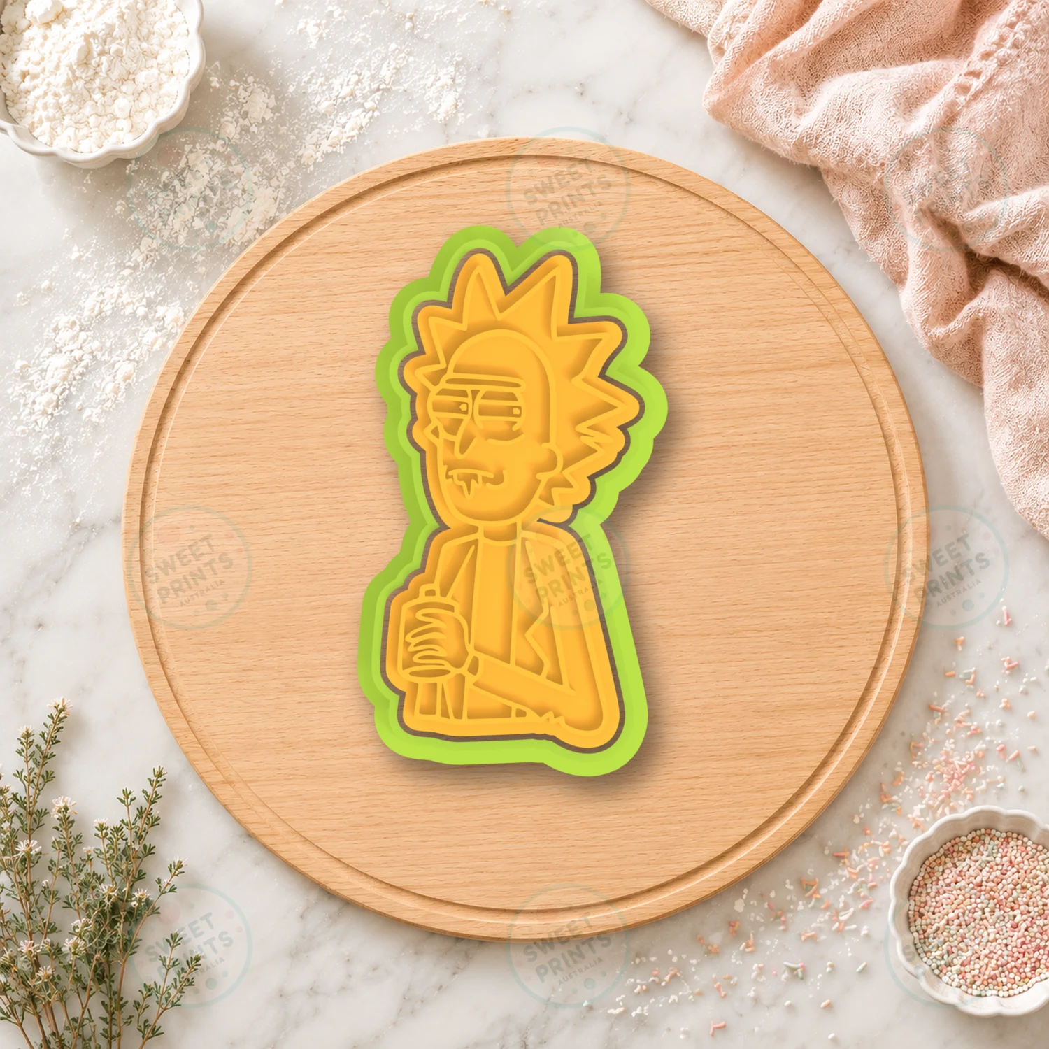 Rick Sanchez Cookie Cutter & Stamp cookie cutter