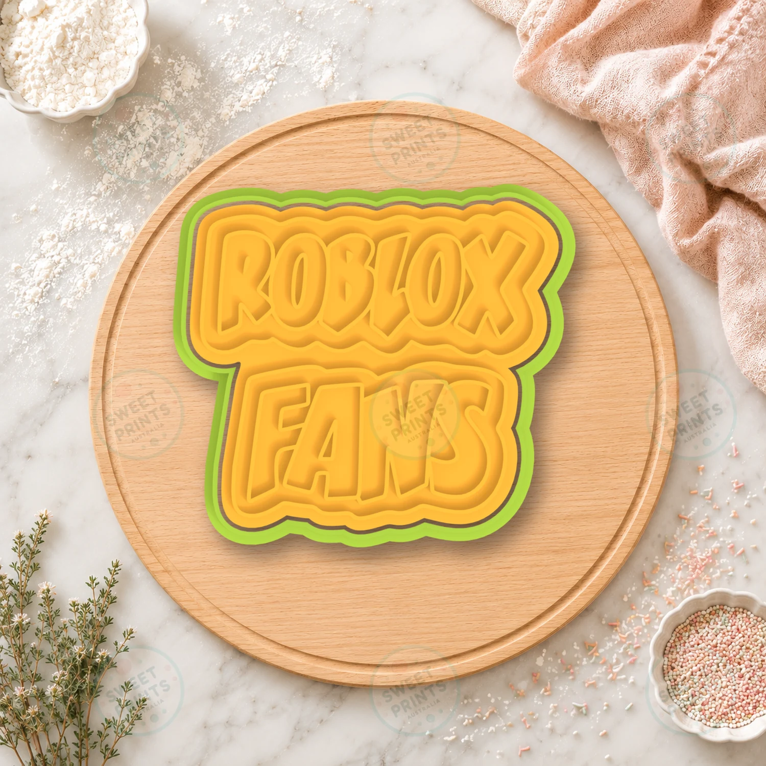 Roblox Fans Text Cookie Cutter & Stamp cookie cutter