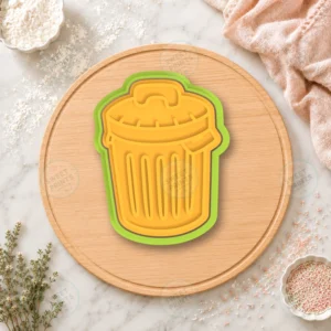 Trash Can Cookie Cutter & Stamp