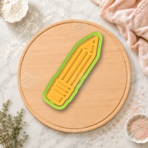 Pencil 2 Cookie Cutter & Stamp