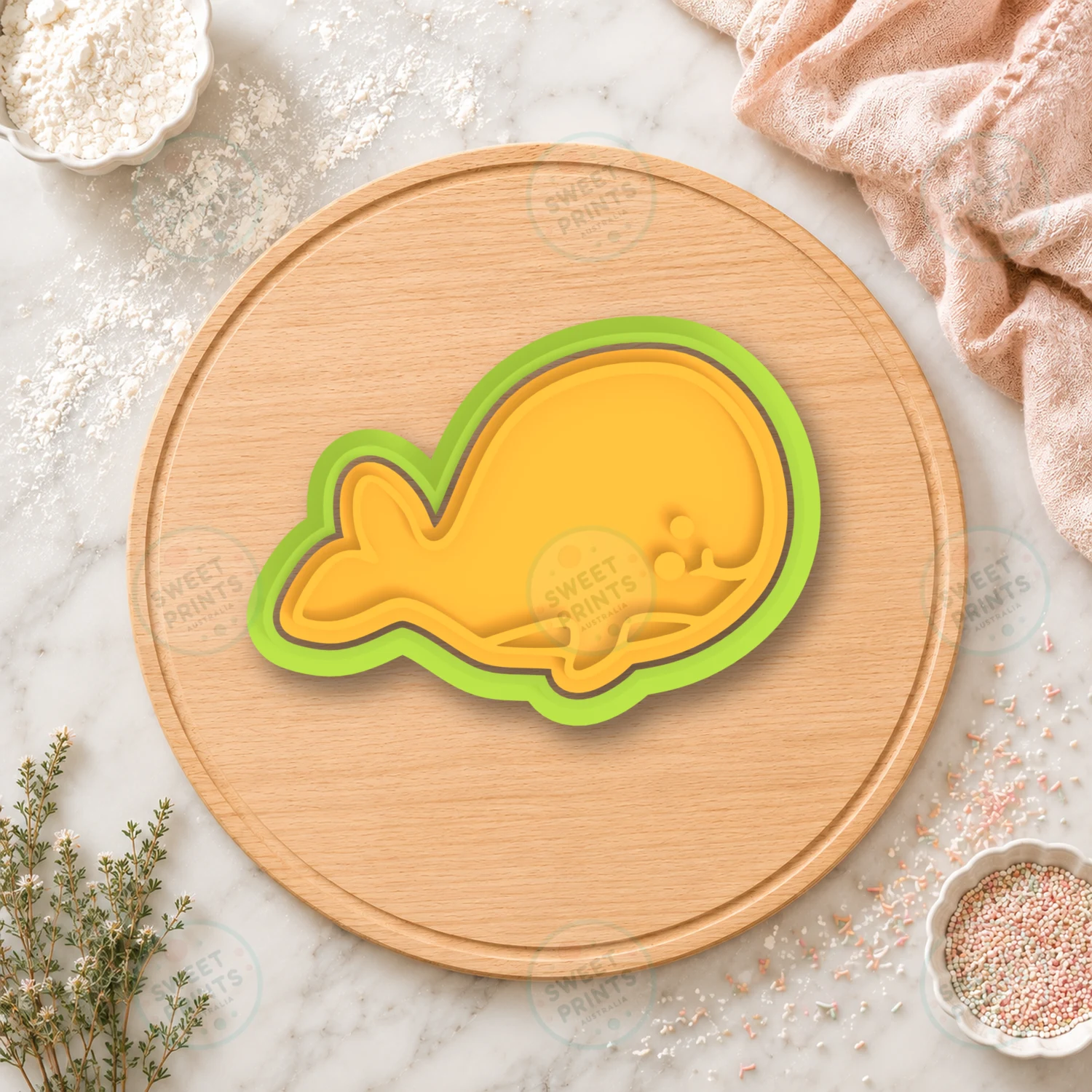 Whale 1 Cookie Cutter & Stamp cookie cutter