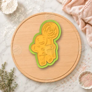 Gingy With Lollipop Cookie Cutter & Stamp