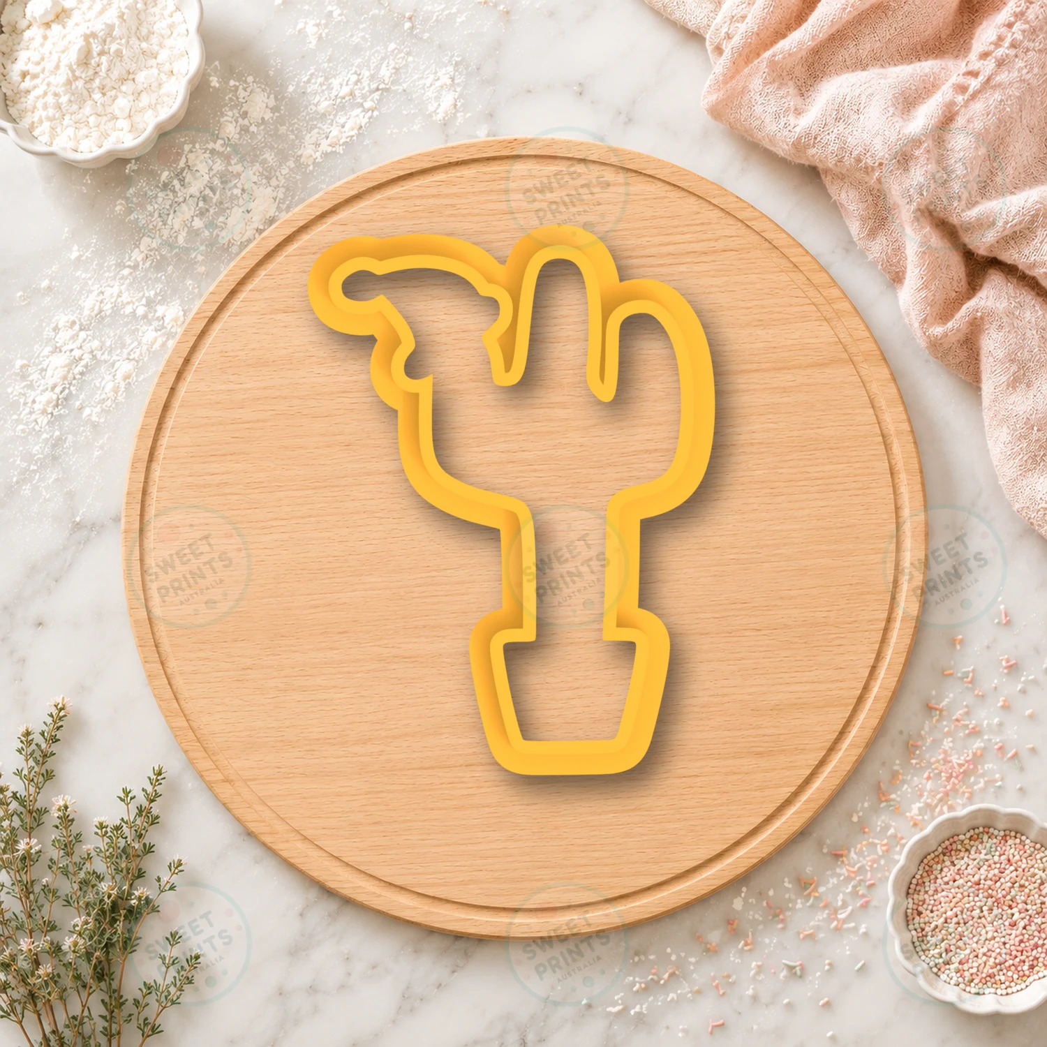 Christmas Cactus Cookie Stamp cookie cutter