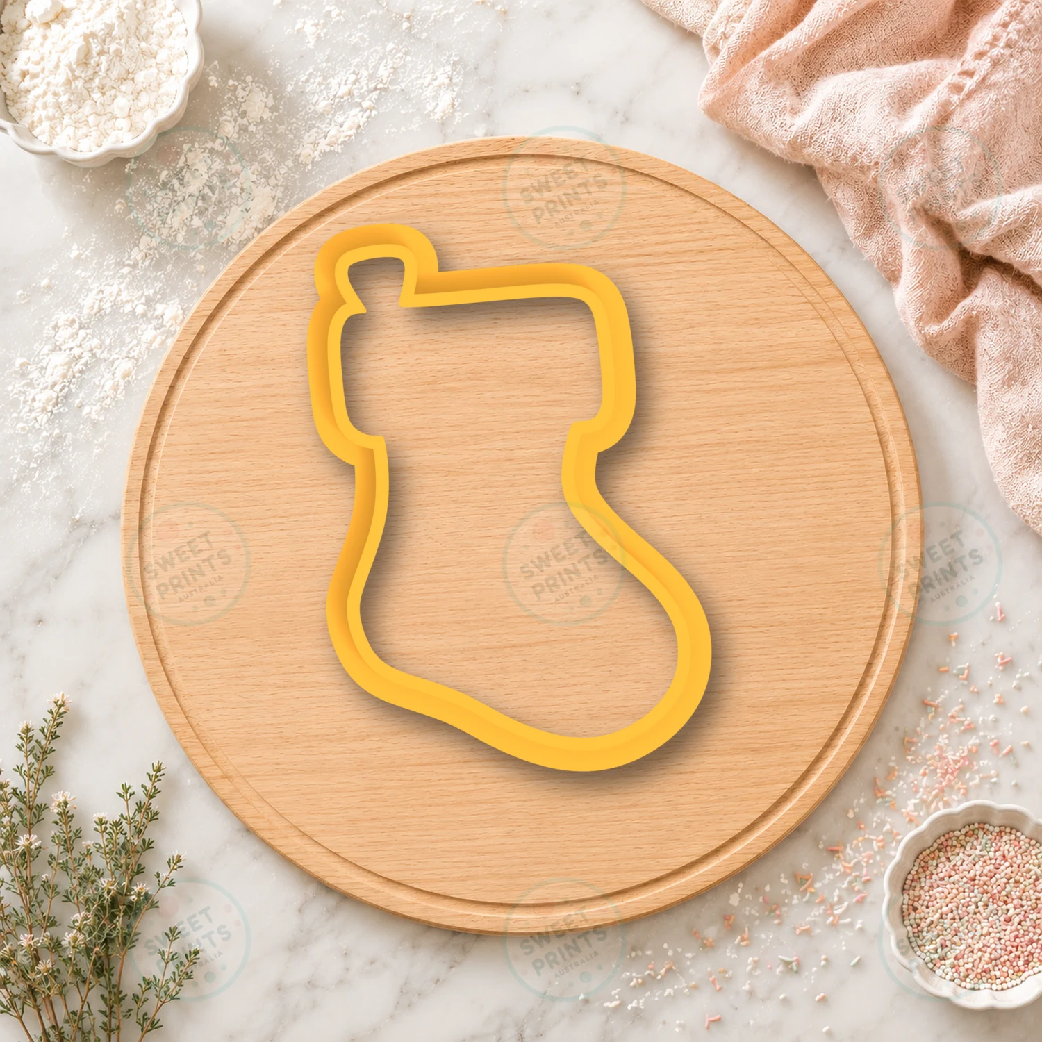 Christmas Stocking 2 Cookie Stamp cookie cutter